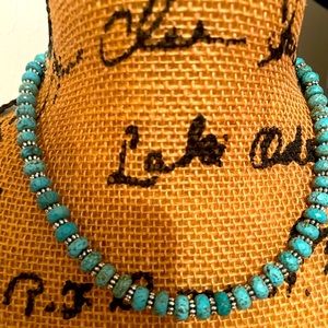 Beaded Turquoise necklace 18”